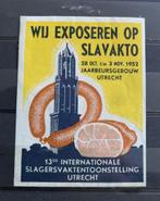 Sluitzegel 1952 Utrecht Slavakto slagers tent., Postzegels en Munten, Postzegels | Nederland, Verzenden, Na 1940, Gestempeld