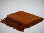 Lifestyle plaid ROSA 170x130 cm cognac kleur, Ophalen of Verzenden, Gebruikt
