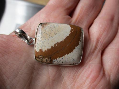7211/ verzilverde landschap jasper hangers(meerdere foto's), Sieraden, Tassen en Uiterlijk, Kettinghangers, Nieuw, Zilver, Zilver