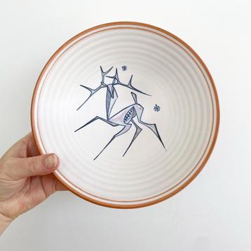 AmHa Joop Puntman wand BORD hert keramiek fifties schaal beschikbaar voor biedingen