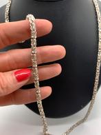 T493 Prachtige zilveren koningsketting 85 cm | 69 gram, Sieraden, Tassen en Uiterlijk, Ophalen of Verzenden, X, Zilver, Zilver