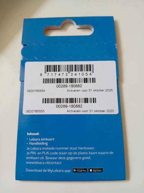 MOOI NUMMER 06-20765555, Telecommunicatie, Prepaidkaarten en Simkaarten, Nieuw, KPN, Ophalen of Verzenden