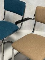 Retro sledestoelen nieuw eetkamerstoelen petrol prijs p/stuk, Metaal, Overige kleuren, NL, Ophalen of Verzenden