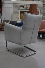 Luxe fauteuil Aron Jess Design metaal velvet stof lichtgrijs, Huis en Inrichting, Fauteuils, Ophalen, Zo goed als nieuw, Metaal