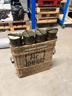 Duits/Zwitsers 10.5cm Howitzer Wicker artillerie draagmand, Ophalen of Verzenden, Landmacht, Duitsland, Hulzen of Bodemvondsten