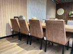 Eetkamerstoelen | Set van 4 |Olav| UrbanSofa | Leer | cognac, Huis en Inrichting, Ophalen, Bruin, Hout, Zo goed als nieuw