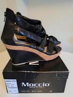 Zwarte zomerschoenen met sleehak maat 40, Kleding | Dames, Schoenen, Ophalen of Verzenden, Zo goed als nieuw, Zwart, Sandalen of Muiltjes