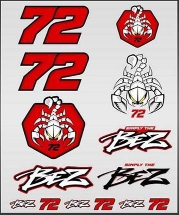 Marco Bezzecchi big sticker set 20 x 24 cm beschikbaar voor biedingen