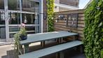 Robuuste tuintafel en banken (douglas), Ophalen, Gebruikt, Hout