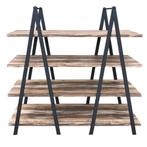 Wandkast boekenkast Stoer -  industrieel design140  x 146 cm, Ophalen, Zo goed als nieuw, Minder dan 150 cm, Minder dan 100 cm