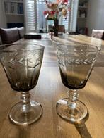 2 Bloomingville wijnglazen gegraveerd, Huis en Inrichting, Keuken | Servies, Glas of Glazen, Nieuw, Ophalen of Verzenden, Glas