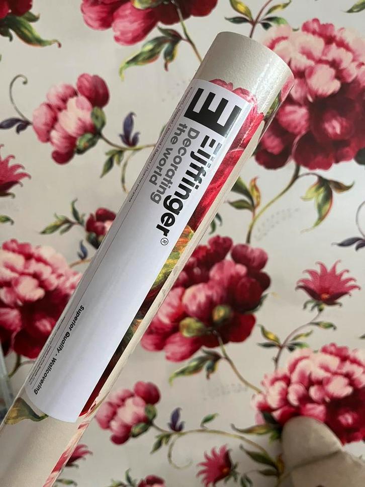 Eijffinger bloemenbehang nog 1 rol nieuw in folie!, Huis en Inrichting, Stoffering | Behang, minder dan 10 m², Ophalen