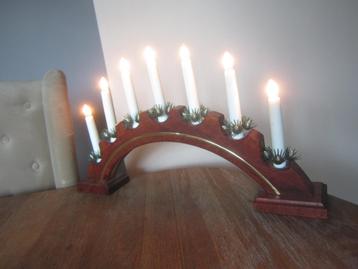 kerst venster verlichting houten kandelaar kaarsentrap HOUT beschikbaar voor biedingen