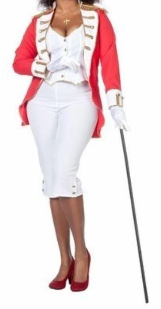 Leuk rood/wit/goud OFFICIER/MARKIES pak, Kleding | Dames, Carnavalskleding en Feestkleding, Nieuw, Kleding, Carnaval, Maat 46/48 (XL) of groter