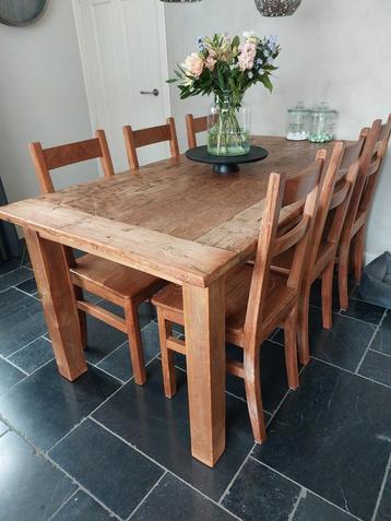 6 Teakhouten stoelen Z.G.A.N. beschikbaar voor biedingen