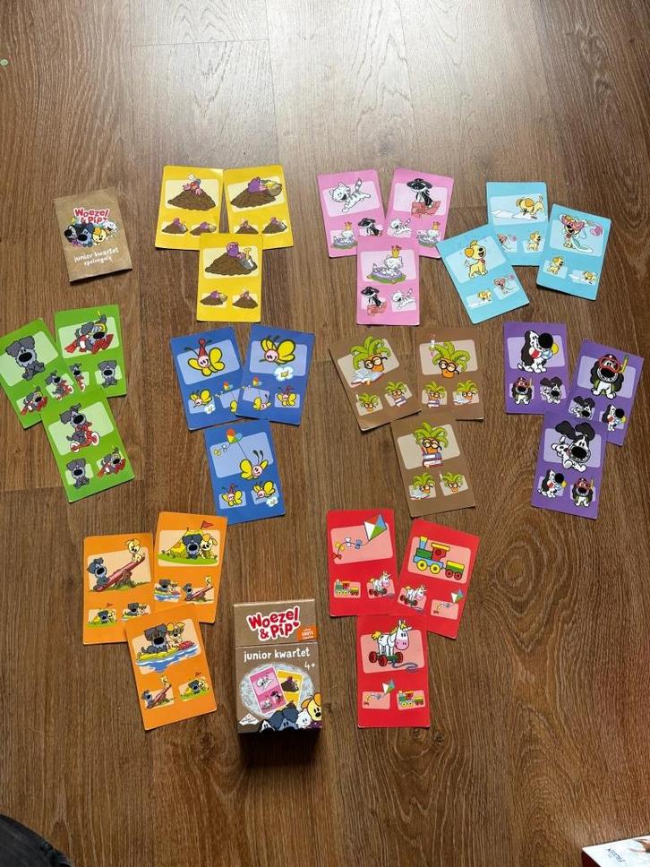 Woezel en Pip kwartet, Verzamelen, Speelkaarten, Jokers en Kwartetten, Gebruikt, Kwartet(ten), Ophalen of Verzenden