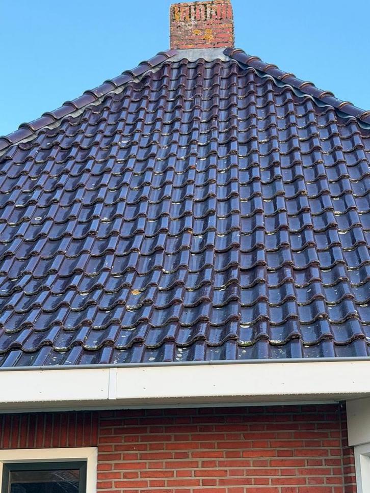 Wijnrode geglazuurde dakpannen & nokken - 1500 stuks, Doe-het-zelf en Verbouw, Dakpannen en Dakbedekking, Gebruikt, Dakpannen