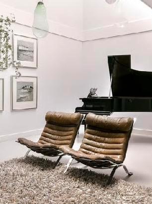 Arne Norell Ari Chairs - Set van 2, Huis en Inrichting, Fauteuils, Gebruikt, Leer, 75 tot 100 cm, Ophalen