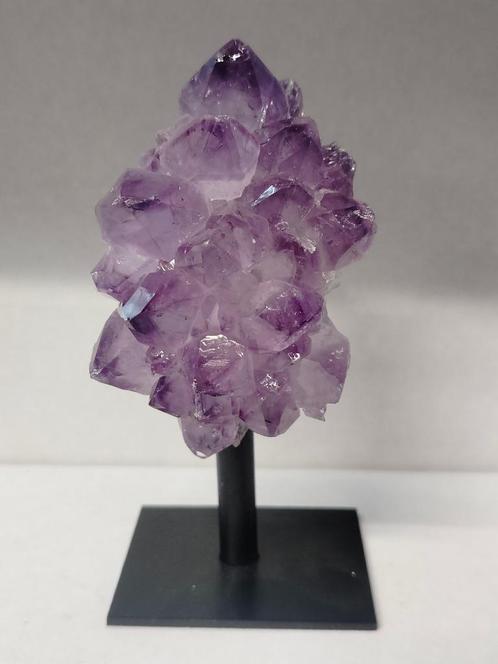 Amethist op standaard - OS24, Verzamelen, Mineralen en Fossielen, Mineraal, Ophalen of Verzenden