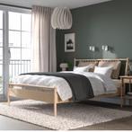 IKEA BJÖRKSNÄS Twijfelaar 160x200 + Matras, Ophalen, Verstelbaar, Bruin, Zo goed als nieuw