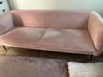 Mooie roze velvet stof bank, Huis en Inrichting, Banken | Sofa's en Chaises Longues, Ophalen, Zo goed als nieuw, Stof