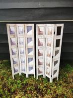 2 x Hout klein Kamerscherm met Fotolijstjes, Huis en Inrichting, Woonaccessoires | Kamerschermen, Ophalen, Zo goed als nieuw