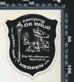 Sticker; Camping De Brug - Herpen (3), Ophalen of Verzenden, Zo goed als nieuw, Bedrijf of Vereniging