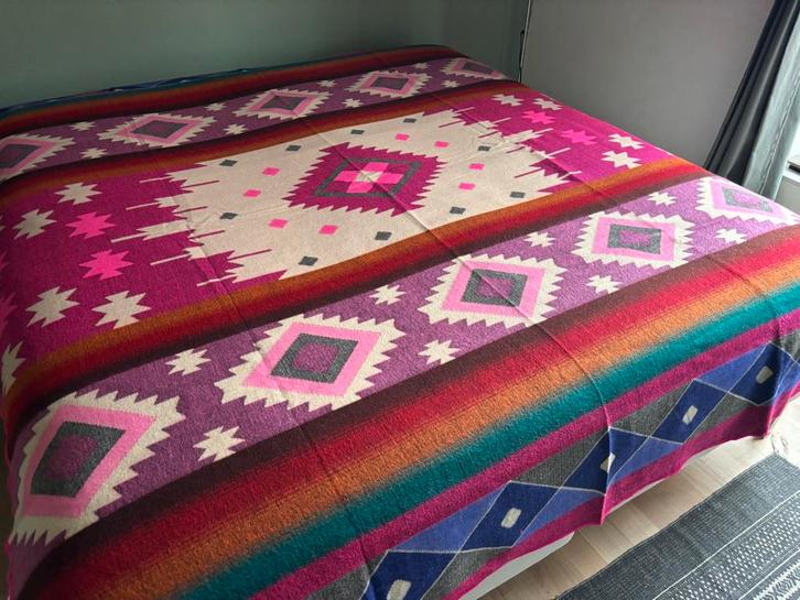NIEUW! Alpaca wol kleed deken sprei plaid ruit boho ibiza, Huis en Inrichting, Woonaccessoires | Plaids en Woondekens, Nieuw, Ophalen of Verzenden