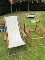 Oldschool strandstoelen 70 jaar oud, Ophalen, Zo goed als nieuw