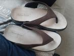 human nature bruine open leren teenslippers maat 40 ANWB, Slippers, Bruin, Ophalen of Verzenden, Human Nature