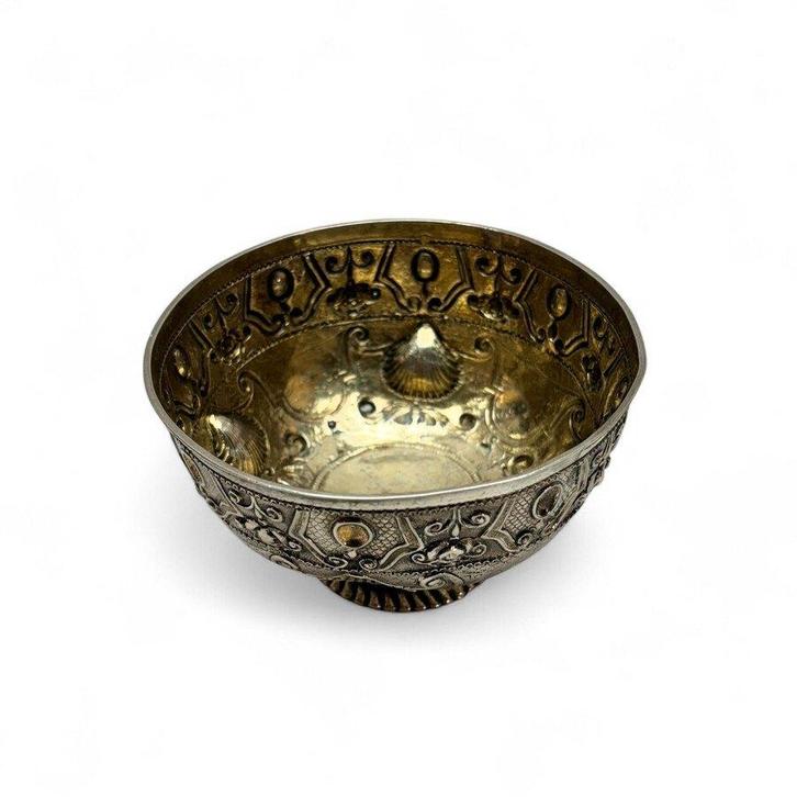 Vroeg 18e eeuwse zilveren roomkom, mr. Karst Karsten Ros, Antiek en Kunst, Antiek | Goud en Zilver, Zilver, Ophalen of Verzenden