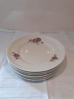 Antiek MOSA ontbijtborden met lilaroze bloemen *eureka*, Ophalen of Verzenden