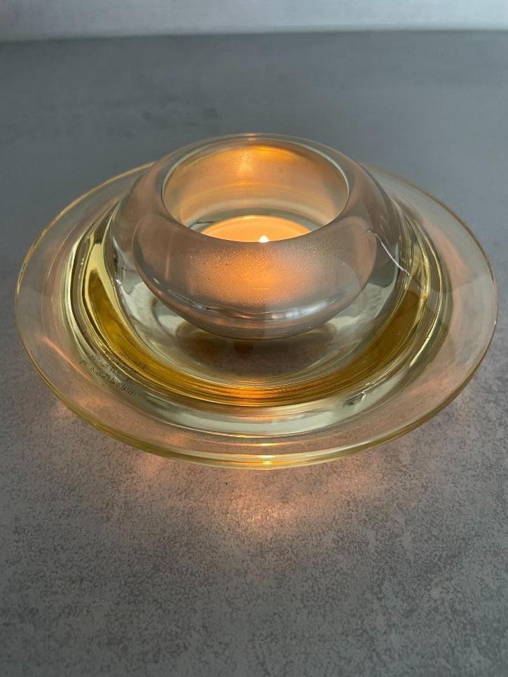 Vintage waxinelichthouder van Marc Aurel voor Nachtmann, Antiek en Kunst, Antiek | Glas en Kristal, Ophalen of Verzenden