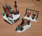 Kerstdorp miniatuur speeltuin set, Ophalen of Verzenden, Gebruikt