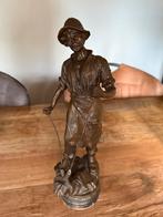 Bronzen beeld van een mijnwerker, Antiek en Kunst, Ophalen, Brons