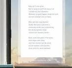 raamposter met gedicht Gras, Ophalen, Nieuw, Kees spiering