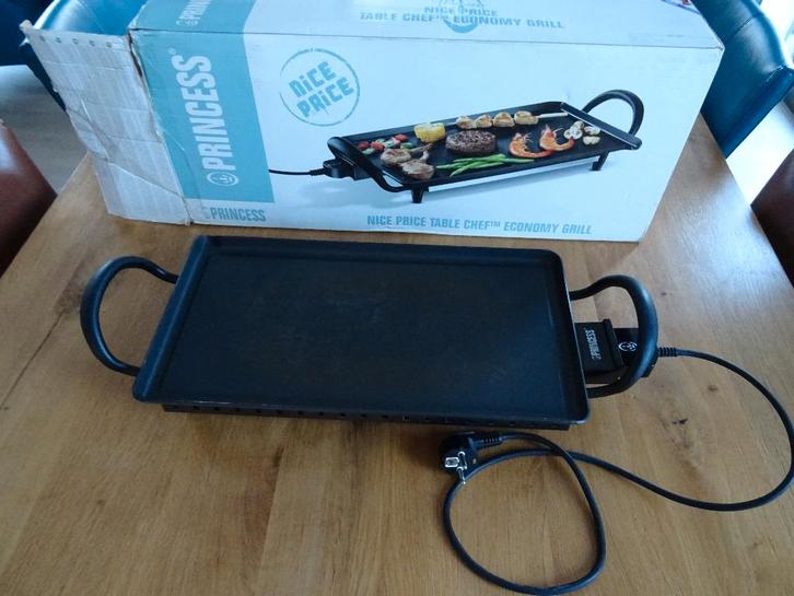 Grilplaat elektrische bakplaat van Princess, Witgoed en Apparatuur, Grillplaten, Zo goed als nieuw, Tafelgrill, Ophalen of Verzenden
