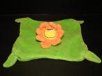 HAPPY HORSE BLOEM KNUFFELDOEK VELOURS GROEN MET ORANJE/GELE, Verzenden, Nieuw, Overige typen