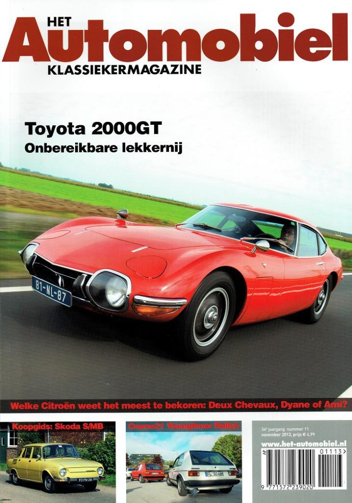 Het Automobiel 2013 nr. 11 (o.a. Toyota 2000GT), Boeken, Auto's | Folders en Tijdschriften, Gelezen, Algemeen, Verzenden