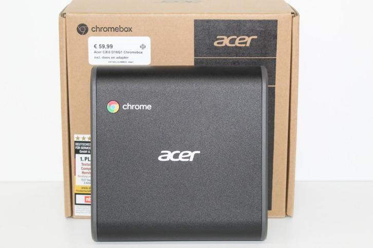 Keurige Acer Chromebox CXI3 D18Q1 - ChromeOS Corei3 4GB 64GB, Computers en Software, Desktop Pc's, Zo goed als nieuw, Minder dan 2 Ghz