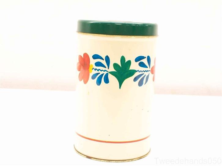 vintage boerenbont blik 21668, Verzamelen, Blikken, Gebruikt, Koek(jes), Ophalen of Verzenden