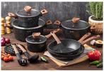 Edënbërg Stonetec Line - 15-delig pannenset, Inductieplaat, Pannenset, Ophalen of Verzenden, Nieuw