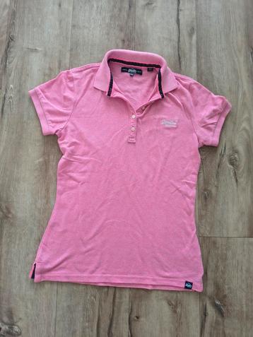 Prachtig roze shirt met kraag van Superdry, maat M. Polo. beschikbaar voor biedingen