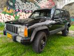 Jeep Cherokee 4.0 I 4WD U9 1988 Zwart LPG Laredo, Auto's, Jeep, Automaat, Zwart, Zwart, Leder