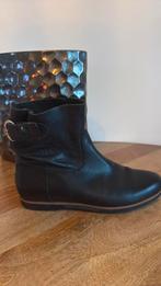 Shabbies zwart leren laarzen 39 leather, Ophalen of Verzenden, Zo goed als nieuw, Zwart, Hoge laarzen