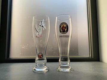 2 mooie Franziskaner Weissbier glazen beschikbaar voor biedingen
