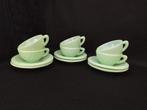 Jadeite groene melkglas Franse kop en schotels., Ophalen of Verzenden