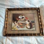 Oude Ingelijste Prent van Kittens, Ophalen of Verzenden