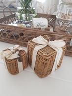 Zgan riviera maison rattan kadootjes   2 stuks, Huis en Inrichting, Woonaccessoires | Overige, Ophalen of Verzenden, Zo goed als nieuw