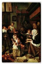 Jan Steen. Het St.Nicolaasfeest. Rijksmuseum Amsterdam, Verzamelen, Ansichtkaarten | Themakaarten, Ongelopen, Cultuur en Media